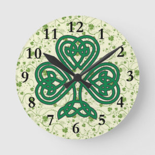 HORLOGE RONDE CLOCK DE SHAMROCK IRISH