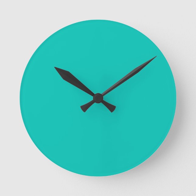 Horloge Ronde Clock de Turquoise (Recto)
