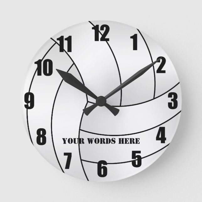 Horloge Ronde Clock de volley-ball (Recto)
