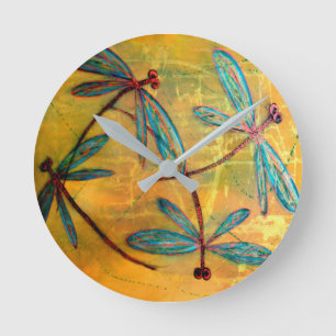 Horloge Ronde Clock Dragonfly Haze Square