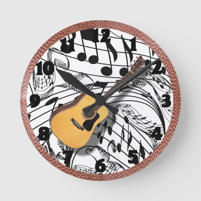 HORLOGE RONDE CLOCK GUITAR (Recto)