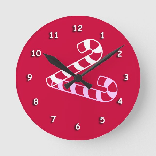 Horloge Ronde Clock : Large Candy Cane (Recto)