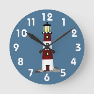 Horloge Ronde Clock Lighthouse