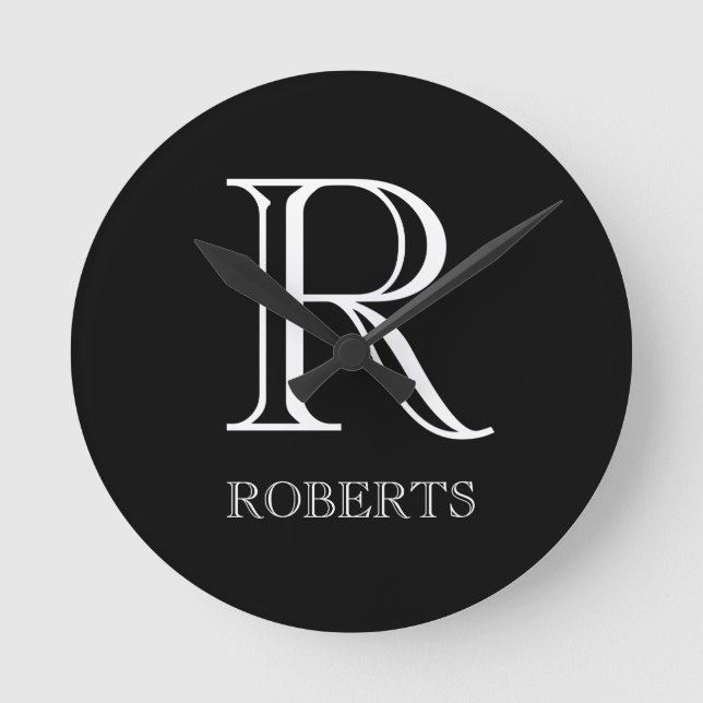 Horloge Ronde Clock personalisé avec Initiand Family (Recto)