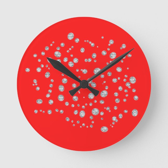 Horloge Ronde Clock Red Crystal (Recto)