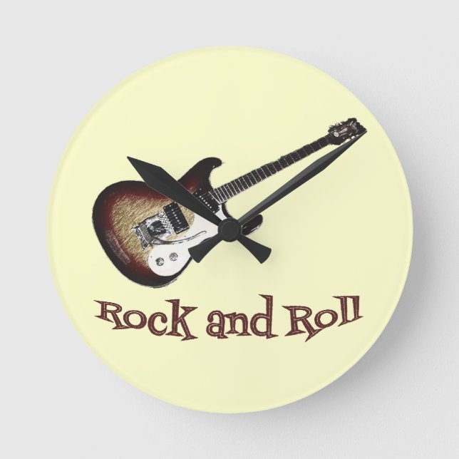 Horloge Ronde Clock Rock and Roll (Recto)