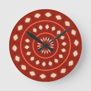 Horloge Ronde Clock rouge