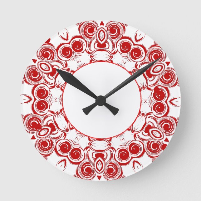 Horloge Ronde Clock rouge (Recto)
