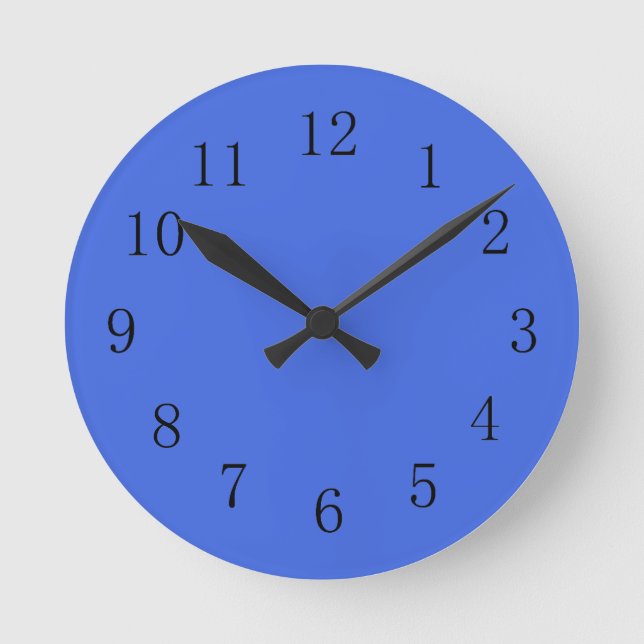 Horloge Ronde Clock Royal Blue Kitchen (Recto)