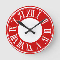 CLOCK vintage look chiffres romains blanc riche ro