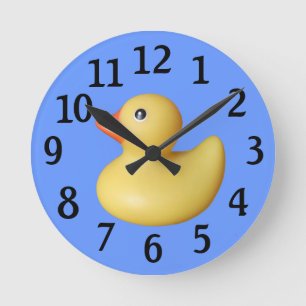 Horloge Ronde Clock Yellow