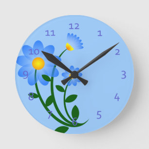 Horloge Ronde Clocks de Blue Floral
