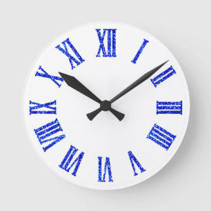 Horloge Ronde Cobalt Blue Glitter ombre Indigo Cobalt