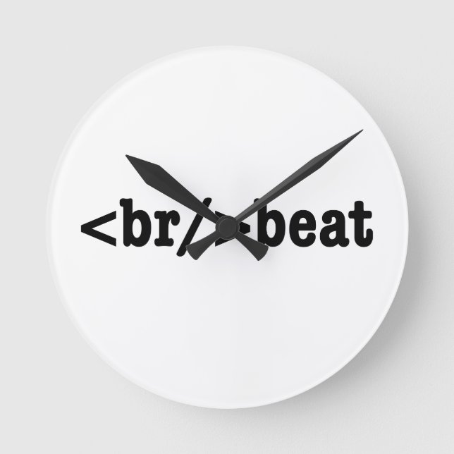Horloge Ronde code HTML breakbeat (Recto)