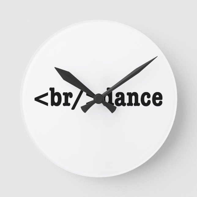 Horloge Ronde code HTML de rupture (Recto)