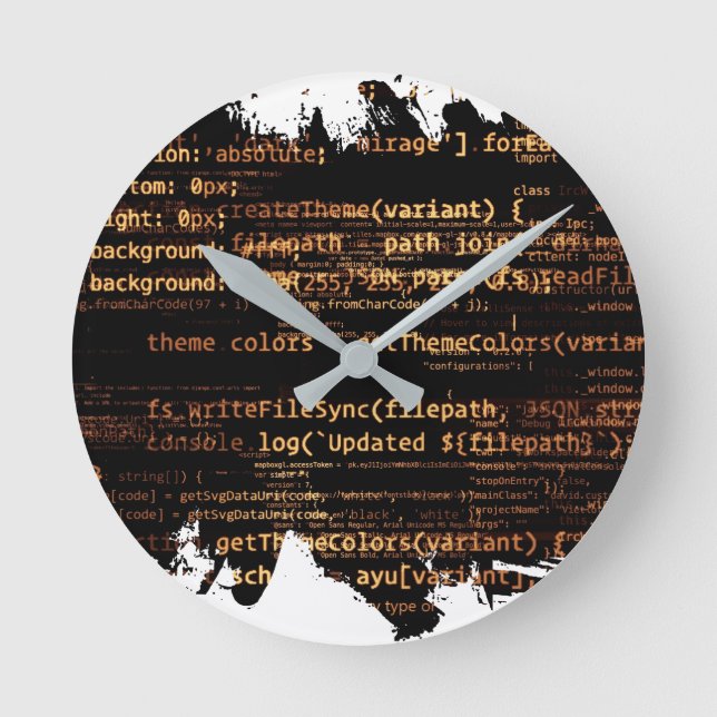 Horloge Ronde Code informatique (Recto)