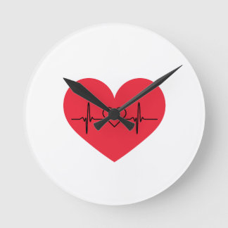 Horloge Ronde coeur