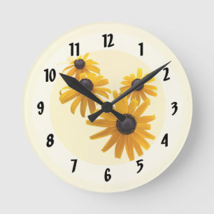 Horloge Ronde Coeur de Susans à l'oeil noir