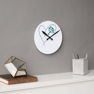 Horloge Ronde Coeur simple