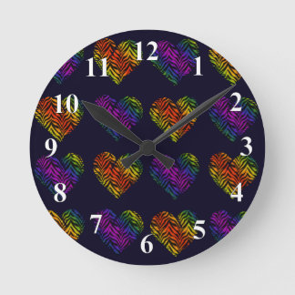 Horloge Ronde Coeur tigre 1