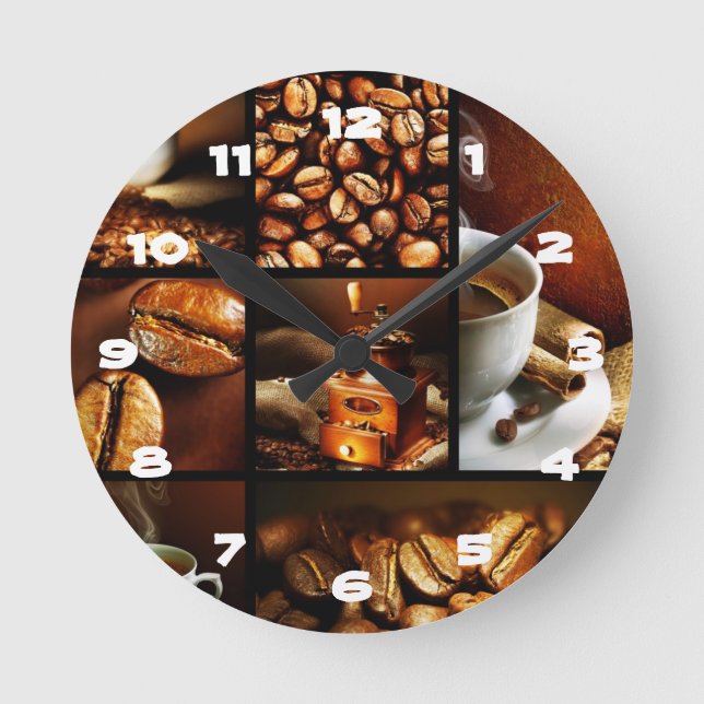 Horloge Ronde Coffee Collage 2 (Recto)