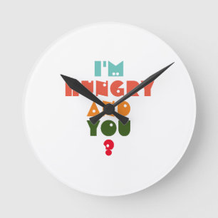 Horloge Ronde Collier Boîte À Souvenir j'ai faim montre
