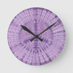 Horloge Ronde Colorant pourpre PhatDyes de cravate de signe de p