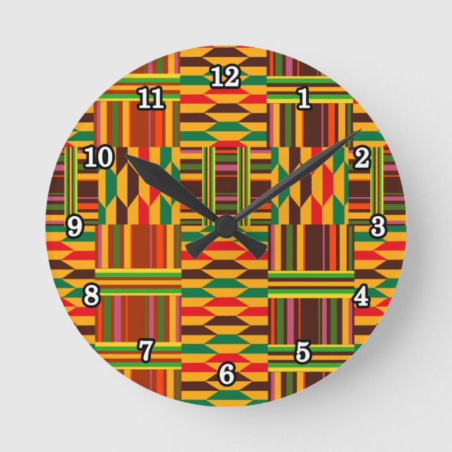Horloge Ronde Colourful kente (Recto)