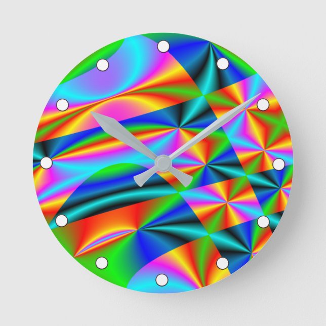 Horloge Ronde Colourful Rainbow (Recto)