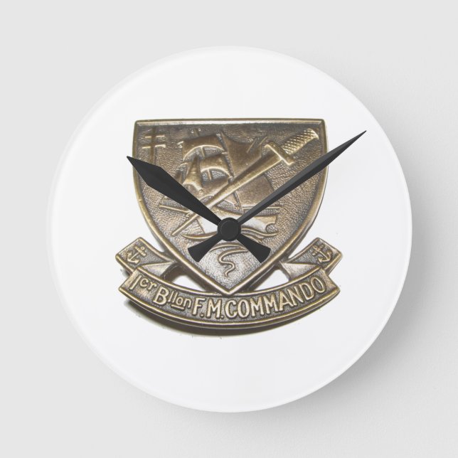 Horloge Ronde Commando Kieffer - Insigne 1er BFMC (Recto)