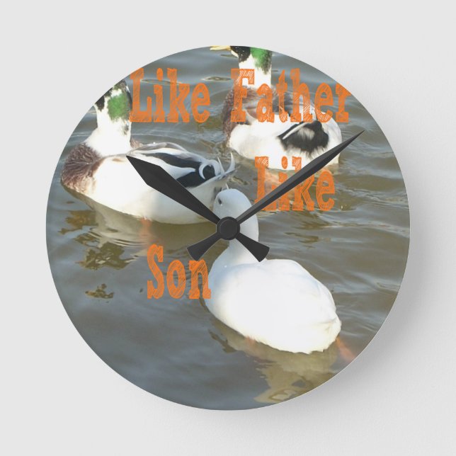 Horloge Ronde Comme Père Comme Fils. (Recto)