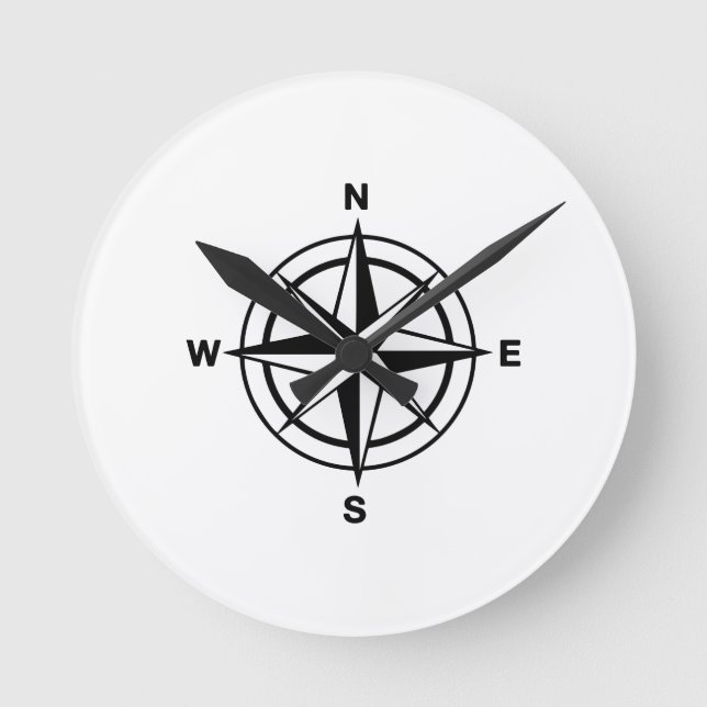 Horloge Ronde Compas nautique (Recto)