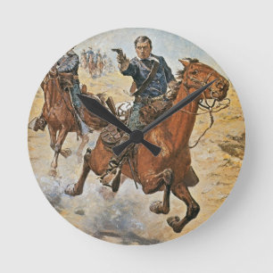 Horloge Ronde Complètement Sure : un soldat de la cavalerie des