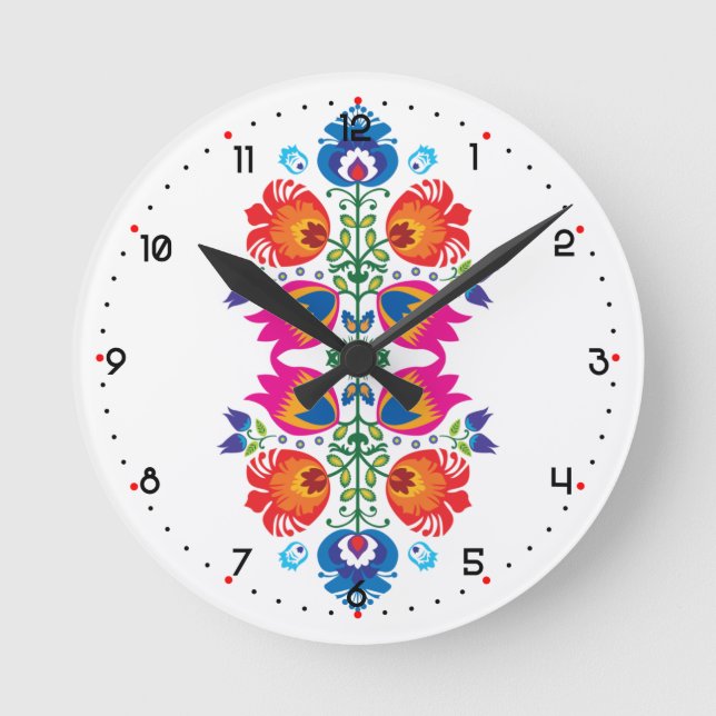 Horloge Ronde Composition du folklore unique (Recto)