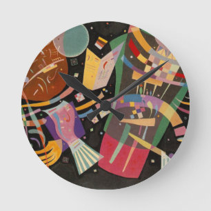Horloge Ronde Composition Kandinsky X Oeuvre Abstraite