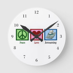 Horloge Ronde Comptabilité d'amour de paix