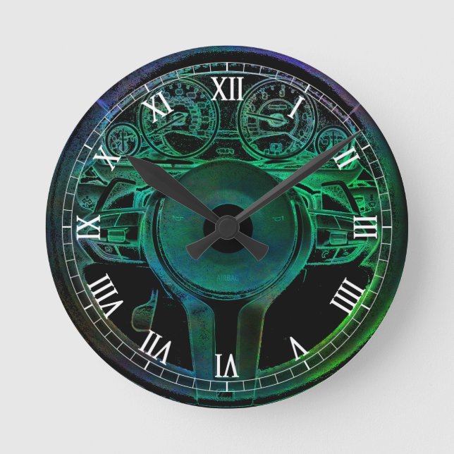 Horloge Ronde Conception automatique orientée de voiture (Recto)