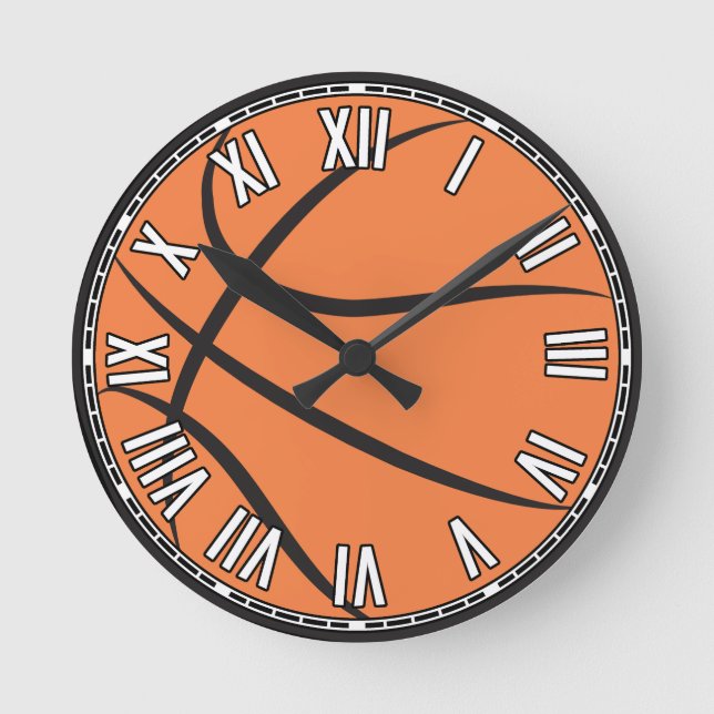 Horloge Ronde Conception de basket-ball (Recto)