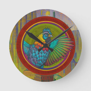 Horloge Ronde Conception de cercle de poulet