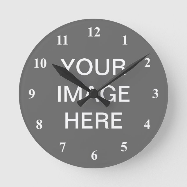 Horloge Ronde Conception de l'horloge numérique | Customisez-le  (Recto)