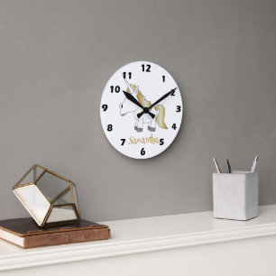 Horloge Ronde Conception de licorne