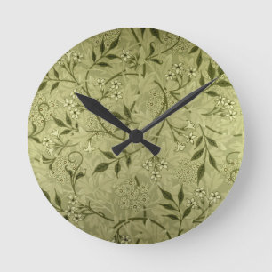 Horloge Ronde Conception de papier peint de "jasmin", 1872