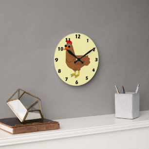 Horloge Ronde Conception de poulet