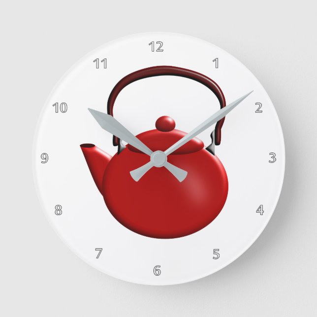 Horloge Ronde Conception de Red Teapot (Recto)