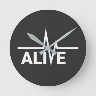 Horloge Ronde Conception de texte en temps de coeur vive