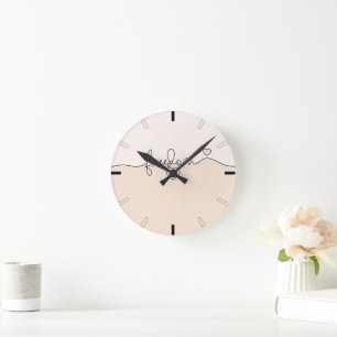 Horloge Ronde Conception de typographie minimaliste Liberté