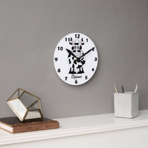 Horloge Ronde Conception de vache