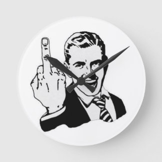 Horloge Ronde Conception d'horloge de doigt moyen