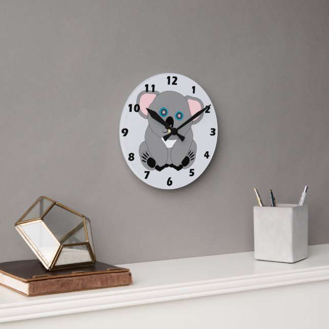 Horloge Ronde Conception d'ours koala (Bureau)