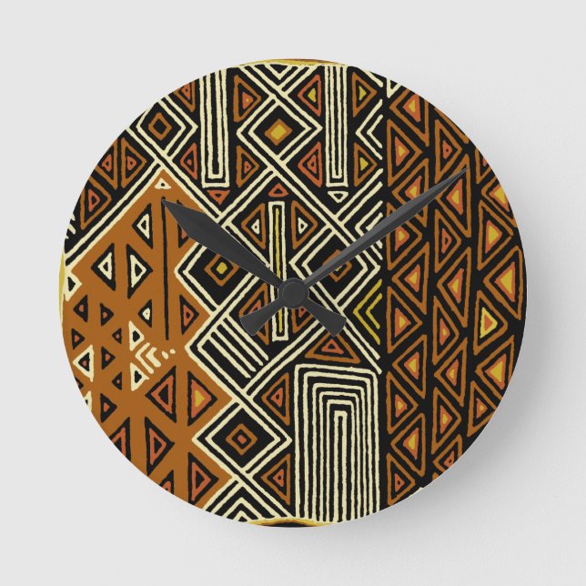 Horloge Ronde Conception d'une tribu africaine de Kuba (Recto)